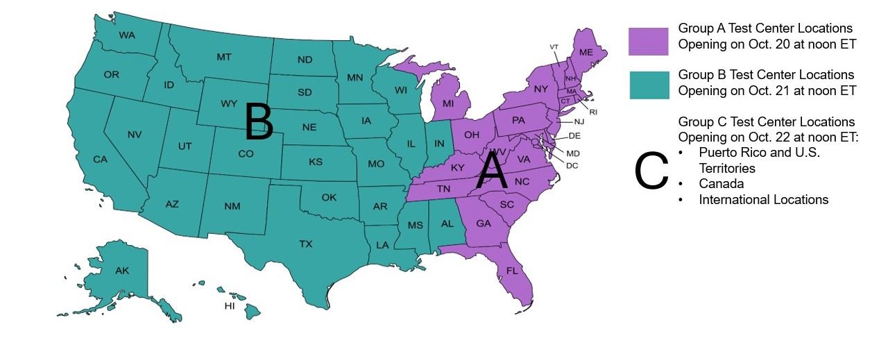 2027 MCAT Registration Map