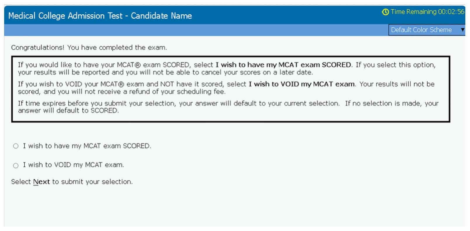 Test Day Certification 2