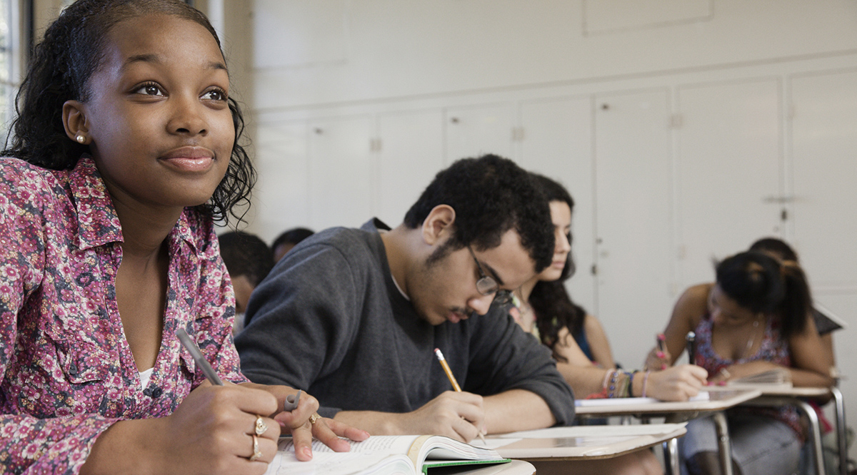 K-12 High School Students in Classroom