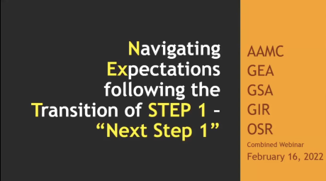 Title Card that says Navigating Expectations following the Transition of STEP 1 - "Next Step 1"