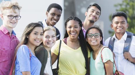 A group of college students